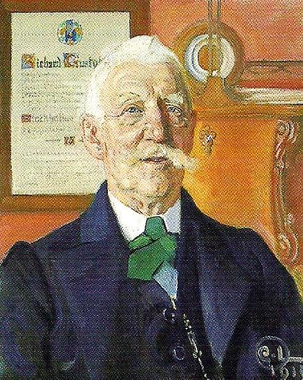 Carl Larsson portratt av redaktor richard gustafsson oil painting image